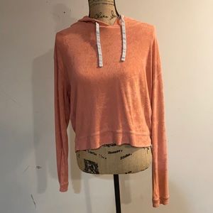 Cropped Coral Hoodie